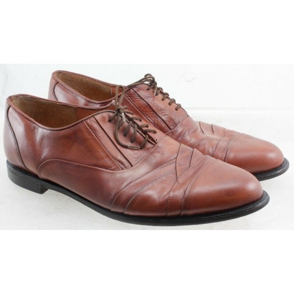 Jac's Andre Brown Leather Closed Vamp Men Shoes Size 10 - Picture 1 of 9